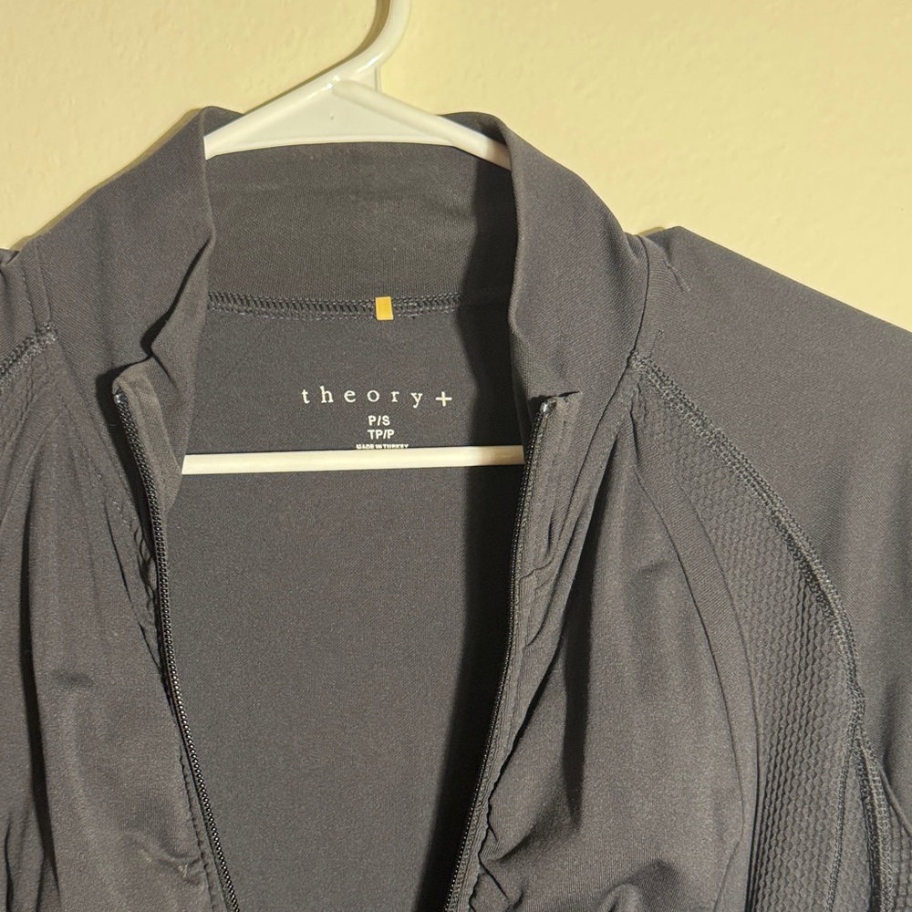 Theory Midnight Black Ruched Jacket - Picture 6 of 7